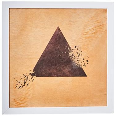 Imagem de Arte Maníacos Quadro decorativo com moldura caixa branca em Madeira - Triangulo Explosão Diagonal - 30x30cm