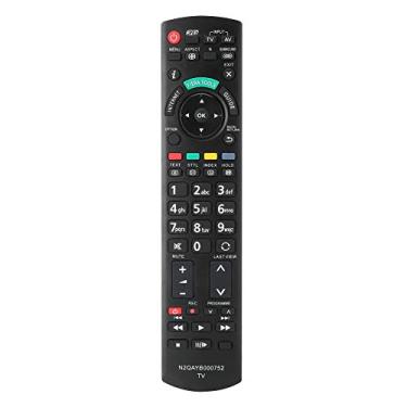 Imagem de Controle remoto de TV de substituição, controle remoto de televisão LCD sensível de longa distância de 10 m para N2QAYB000752 (preto)