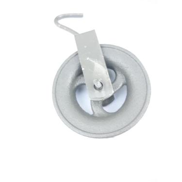 Imagem de Roldana para Poço com Gancho Zincado 16cm Foxmix