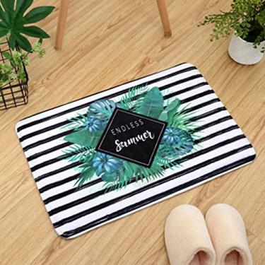 Imagem de Tapetes de banheiro, tapete de banho de espuma de memória de veludo, tapetes de banho antiderrapantes, lavagem à máquina, seca rapidamente, tapetes de banho de pelúcia ultra macios para banheiro, 40 x 60 cm