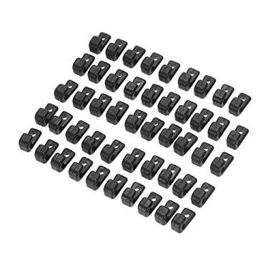 Imagem de Lixada 50 peças de ganchos de amarrar Kayak, ganchos de amarrar de nylon preto em formato de J para canoas de cordão elástico Kayak