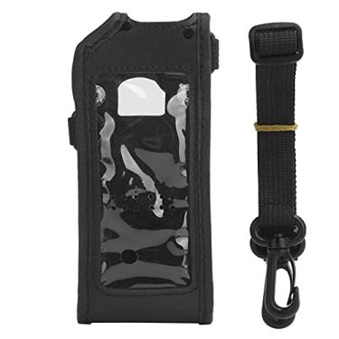 Imagem de Cuifati Capa protetora Walkie-Talkie, capa de silicone macia de couro PU protetor Walkie Talkie adequado para qualquer tom at-D878UV rádio bidirecional