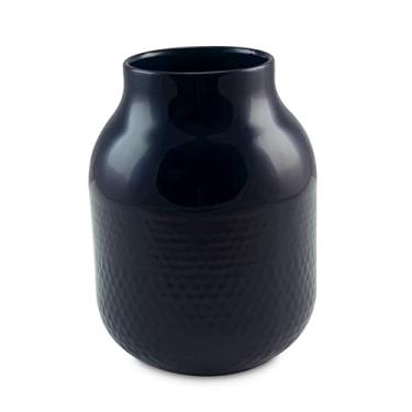 Imagem de Ceraflame Vaso de Cerâmica Colmeia 23cm Cobalto - Decor