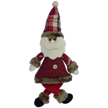 Imagem de Kit 8 Enfeites Papai Noel Natal Em Tecido 30Cm