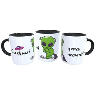 Imagem de Caneca Divertida ET Debochado Caguei Pra Você cor:Preto