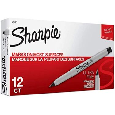 Imagem de Sharpie Marcador permanente de ponta ultra fina: Preto