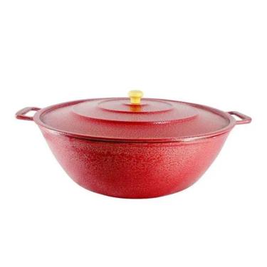 Imagem de Tacho Restaurante Alça de Alumínio Fundido Craqueado Preto 32cm