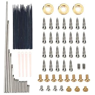 Imagem de Kits de reparo de saxofone, kit de manutenção de reparo de sax alto, com rolos, molas de agulha, parafusos de cauda de rato, palhetas, parafusos de palheta, parafusos de ajuste, porcas, parafusos de c