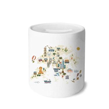Imagem de DIYthinker Hong Kong Local Bicycle Visiting China Money Box Saving Banks Ceramic Coin Case Kids Adults