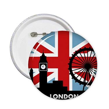 Imagem de Britain Union Jack London Eye Big Ben Flag UK Pins Badge Button Emblem Decoração 5 peças