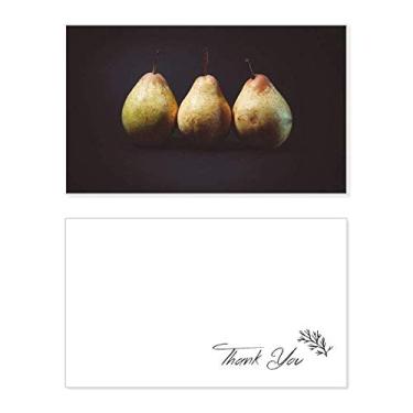 Imagem de Imagem de frutas temperadas de pera fresca cartão de agradecimento papel de aniversário saudação apreciação de casamento