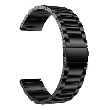 Imagem de LDFAS Pulseira de titânio compatível com Samsung Galaxy Watch 5 Pro 45 mm/4 Classic 42 mm 46 mm, pulseira de relógio de metal de titânio de 20 mm compatível com Samsung Galaxy Watch 5/4 40 mm e 44 mm, preta