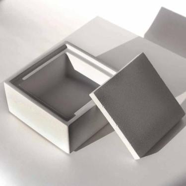 Imagem de Caixa Em Cimento Porta Objetos Vaso Concreto Organizador De Mesa Colab