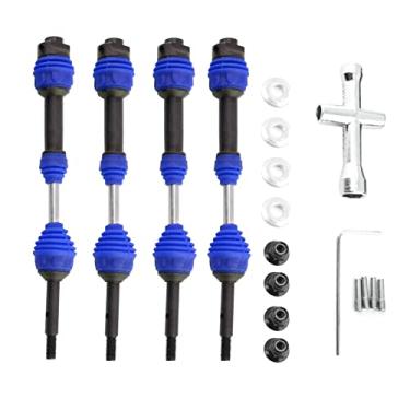 Imagem de Metal Front & Rear Driveshafts Kits Replacement Modified for TRAXXAS Hoss/Rustler/Slash/Stampede 4X4 2wd