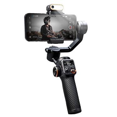 Imagem de Chusui iSteady M6 Kit 3-Axis Smartphone Gimbal Stabilizer Anti-vibração Phone Vlog Gimbal 360° Rotatable OLED Tela grande com AI Vision Sensor & Fill Light Module Mini Tripé Storage Case 400g