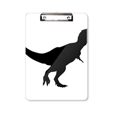 Imagem de Dinosaur Black Bones Prancheta de osso Pasta Bloco de Escrita Placa de Apoio A4