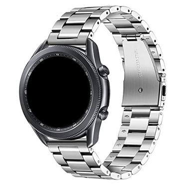 Imagem de Pulseira 22mm Metal 3 Elos compatível com Samsung Galaxy Watch 3 45mm - Galaxy Watch 46mm - Gear S3 Frontier - Amazfit GTR 47mm - Marca LTIMPORTS (Prata)