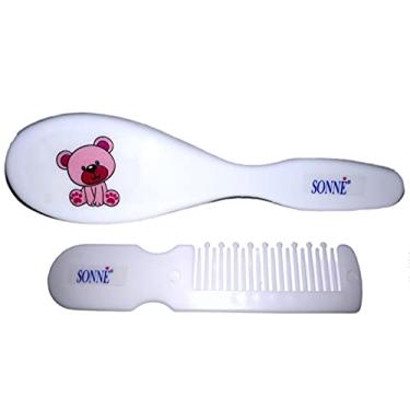 Imagem de Sonne Kit Pente E Escova Para Bebê Urso Branco