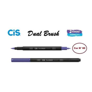 Imagem de Caneta Pincel Cis Dual Brush Pen Aquarelável 60 Lilas Esc