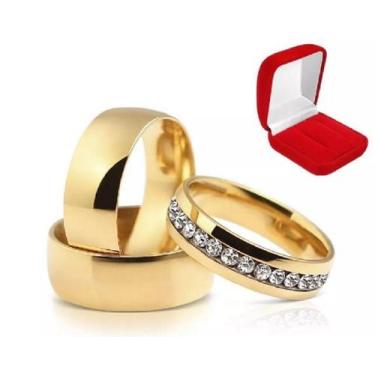 Imagem de Aliança 6mm Banhado Ouro 18K Casamento Noivado Namoro - Jewelery