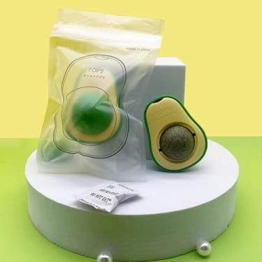 Imagem de Brinquedo Abacate Com Catnip Para Gatos lambe lambe erva de gato