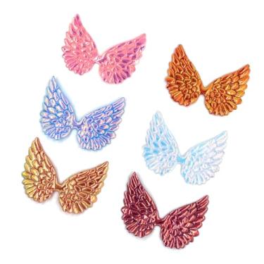Imagem de Sewroro 60 Unidades Apliques De Lantejoulas Mini Asas De Anjo Remendos Bordados Aplique De Asas De Roupas De Bolsa Asas De Anjo De Tecido Remendos De Mochila Arco De Cabelo Pu Filho