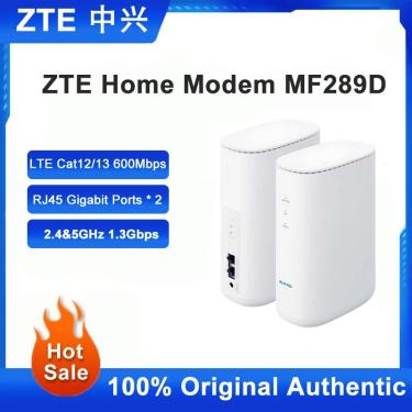 Imagem de Roteador sem fio de banda dupla ZTE MF289D com cartão SIM  4G LTE  Cat12  13  600Mbps  2 x portas