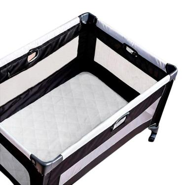 Imagem de Protetor de Colchão Cercado Bebe Anti Xixi Capa Elastico 100%Algodão Impermeavel Antiácaro 70x100cm