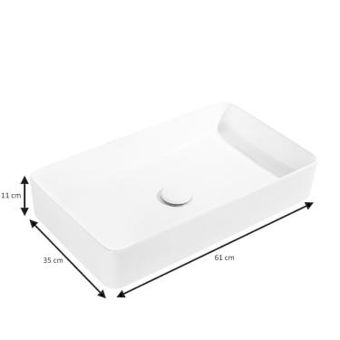 Imagem de Kit Cuba Pia Louça Cerâmica Banheiro Torn Mono E Válv S24