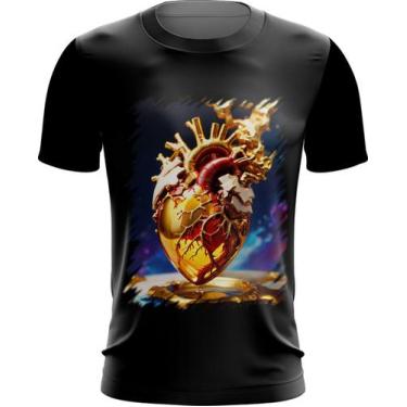 Imagem de Camiseta Dryfit Coração De Ouro Líquido Gold Heart 2 - Kasubeck Store