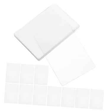 Imagem de Vaguelly 100 Peças capa de cartão estojo transparente estojo box transparente Manga de cartão imprimível jogando cartas tampa de proteção protetor Grampo PVC