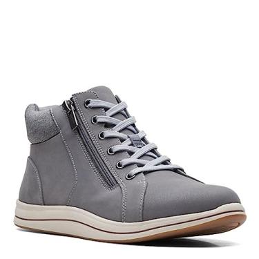 Imagem de Clarks Bota Chukka Feminina Breeze Glide, Cinza escuro sintético, 9