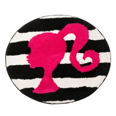 Imagem de Franco Tapete de banheiro de pelúcia antiderrapante 100% algodão da Barbie Collectiles (produto oficialmente licenciado)