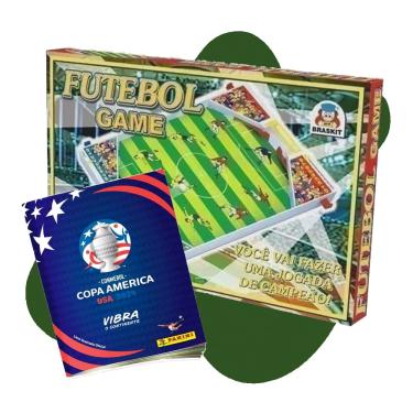 Imagem de Kit Album De Figurinhas Copa America + Jogo Futebol Game De Mesa