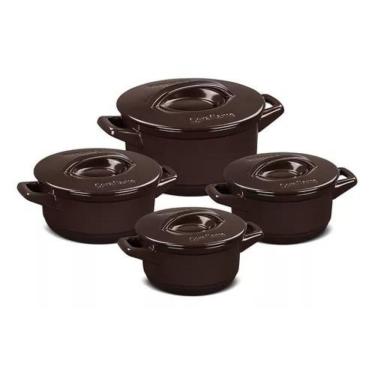 Imagem de Jogo De Panelas Em Cerâmica Duo+ Com 4 peças Ceraflame Pomodoro