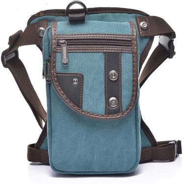 Imagem de Bolsa de perna para exterior, pacote de coxa, cintura de nylon vintage, bolsa de perna casual masculina, equipamento de pochete, bolsa de coxa, tronco, quadril ou bumbum, bolsa de cintura, l