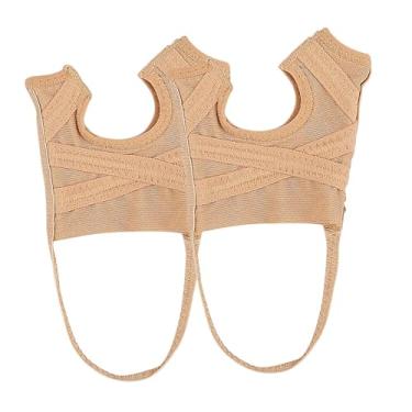 Imagem de harayaa 2 peças separador de dedos invertido divisor de dedos macio antiderrapante garra dedo pequeno separador protetor de dedos inversão malha joanete, L