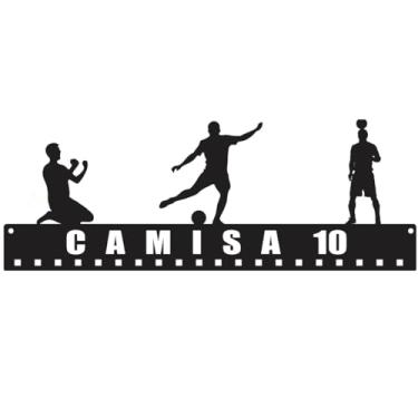 Imagem de Porta Medalhas Futebol Camisa 10, MDF Decorativo