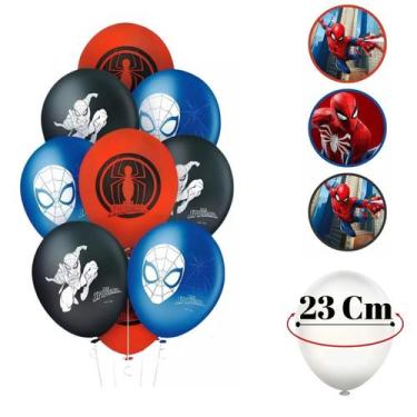 Imagem de Balao N9 Tema Homem Aranha Decoraçao Evento Festa Bexiga - Crgfestas