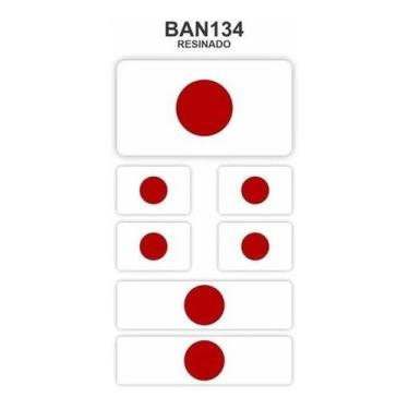 Imagem de Bandeira Do Japão - Adesivo Resinado Cartela - Resitank