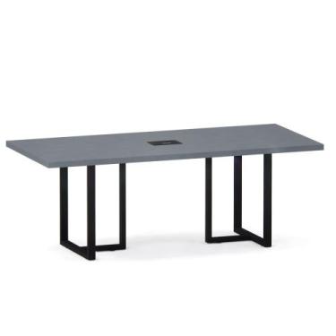 Imagem de Mesa De Reunião Retangular Com Power Box Tubular PE 40 Pandin 2,00 M G