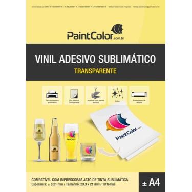 Imagem de Vinil Adesivo Sublimático Transparente A4 10 Folhas - nano