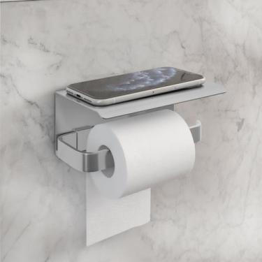 Imagem de Porta Papel Higiênico Stander Com Suporte Para Celular Polido - JGC CO