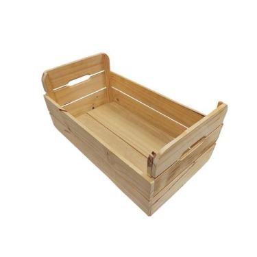 Imagem de Caixote de Madeira Crú 44,5x25,8x20 - 1 unidade - Rizzo - Casa do PP