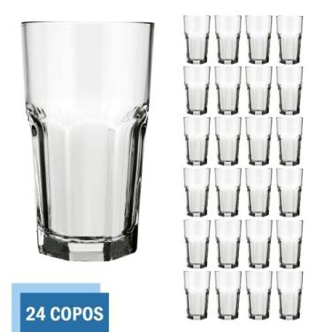 Imagem de Copo Vidro 340ml Bristol Suco Agua Cristal Luxo Nadir - 24Un - NADIR F