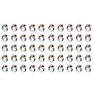 Imagem de Kit 50 Abraçadeira Rosca Sem Fim Aço Carbono Fita 9mm 13x19mm 1/2x3/4"