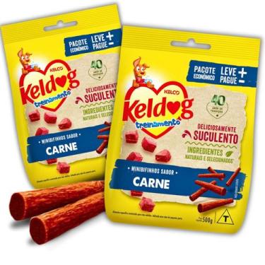 Imagem de Kit 2 Bifinho Petisco Keldog Criadores Sabor Carne para Cães - 500g - 