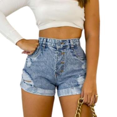 Imagem de Short Jeans Lavagem Turva s/Lycra - Atacado da Moda, 46, Jeans