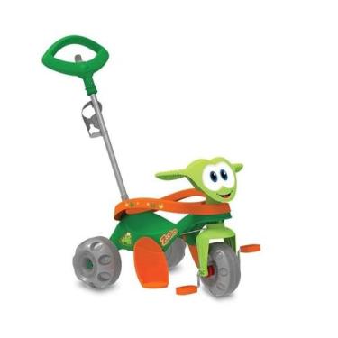 Imagem de Triciclo Zootico Froggy Passeio E Pedal Verde - Bandeirante