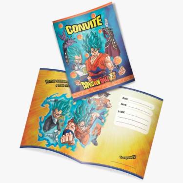 Imagem de Convite Dragon Ball Z- Pacote com 8 unidades - FestColor